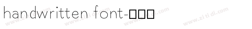 handwritten font字体转换